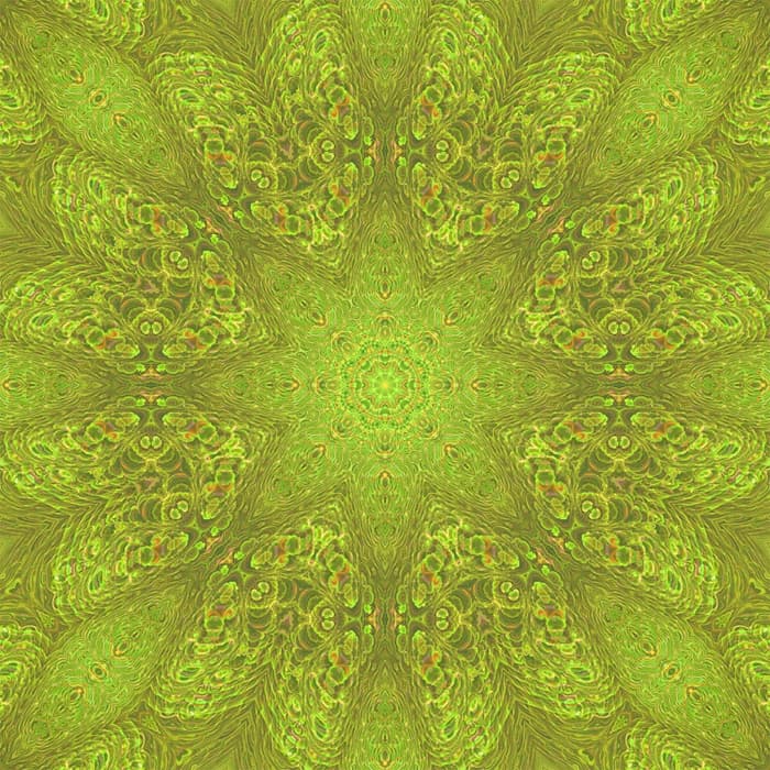 Mandala in Grün- und Olivtönen – fördert Erdung, innere Balance und regenerative Energie.